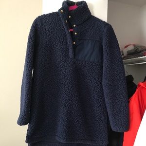 Pink Pineapple Navy Sherpa Sweatshirt🍍